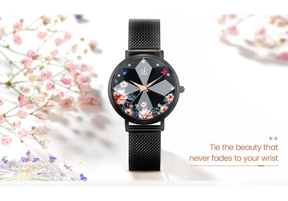 SK Women's High-End Waterproof Quartz Personality Wristwatch 0157