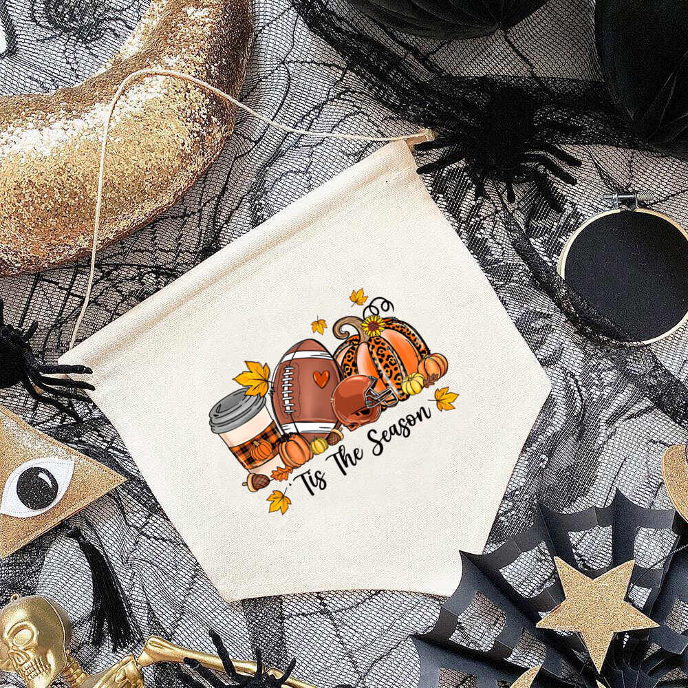 Сезон тыквы Знак Осенний настенный вымпел Осенний декор для дома Осенний декор для дома Вешалка Осеннее украшение для вечеринки Подвесной вымпел