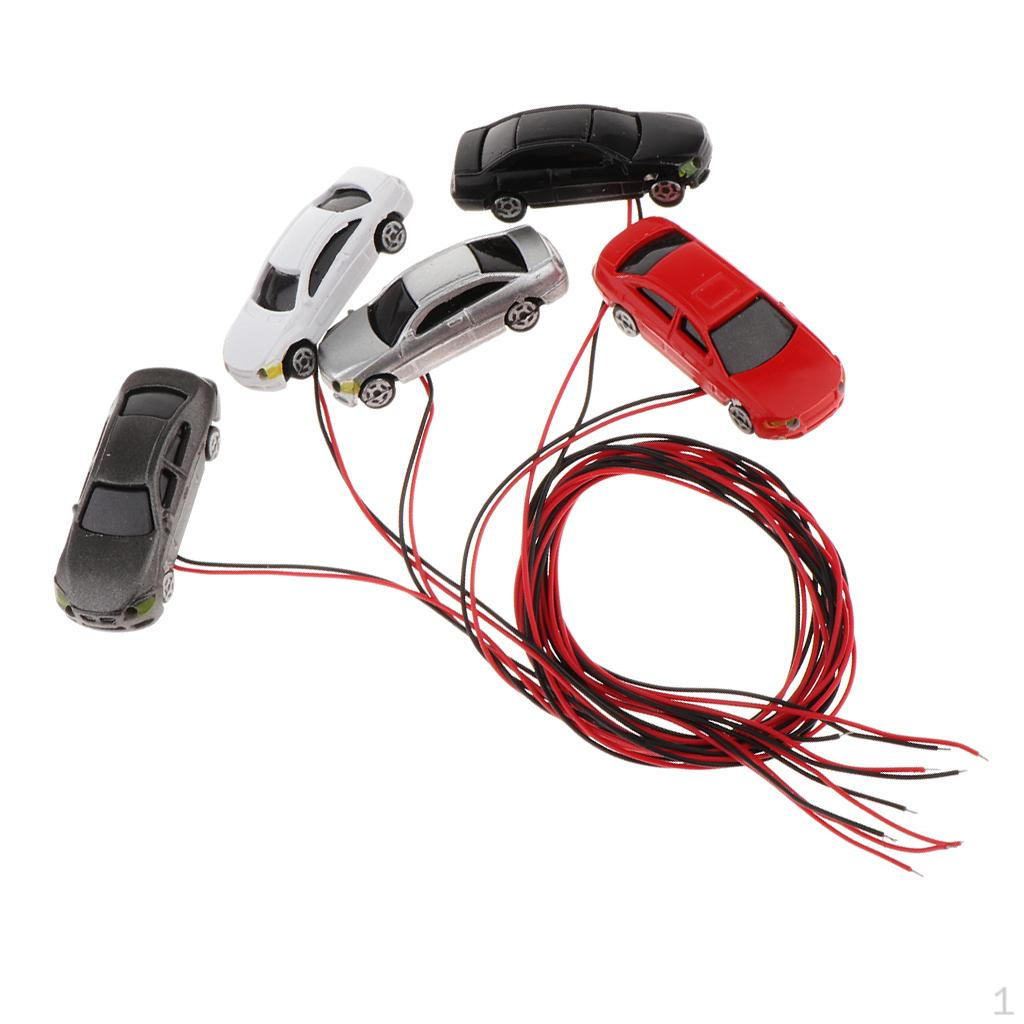 5pc Shine Model Miniature Table Accessory Parking Scenery