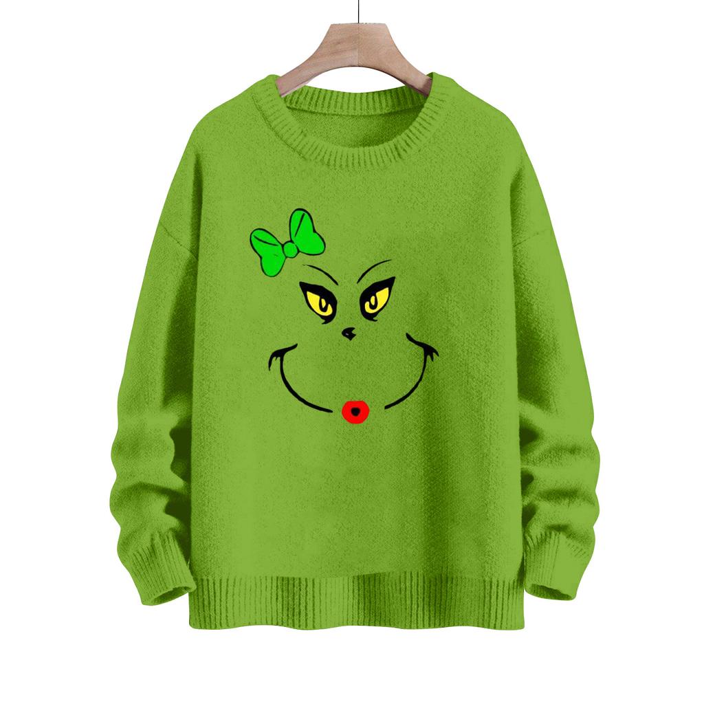 Christmas Sweatshirts For Women Knit Sweater Cute Shirt Fall Crewneck Pullover Tops