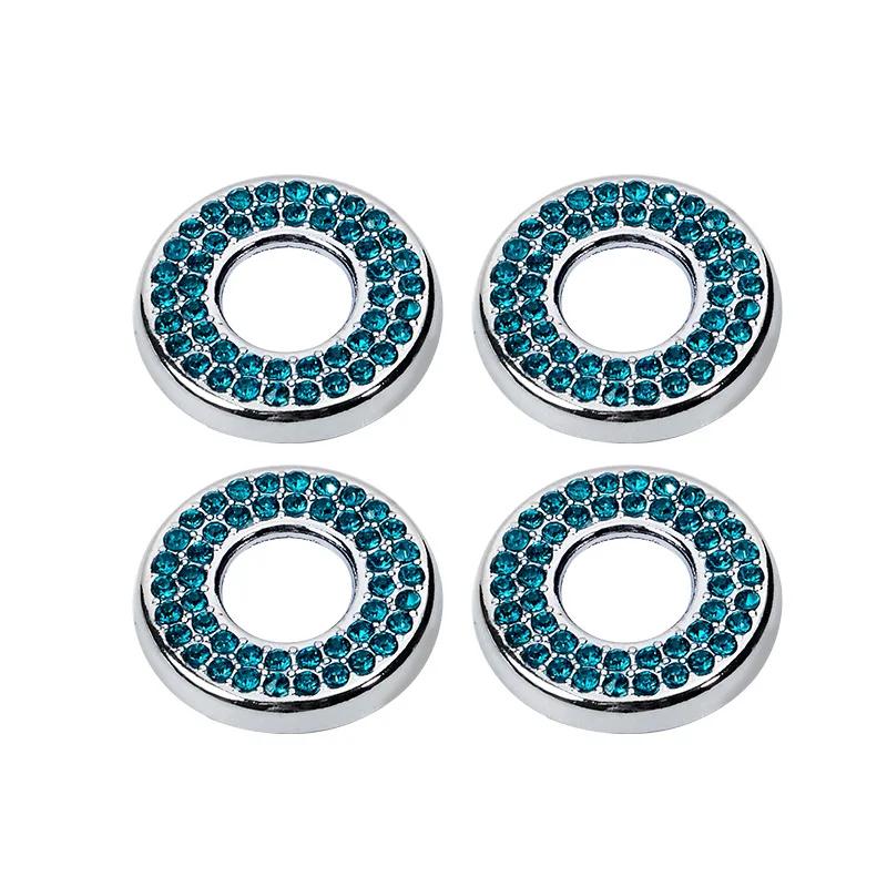 4PCS Bling Inner Car Door Lock Cover Stickers Pull Rod Bolt Decorations Car Door Lock Pin Caps for C Class C200L GLC260 C260L