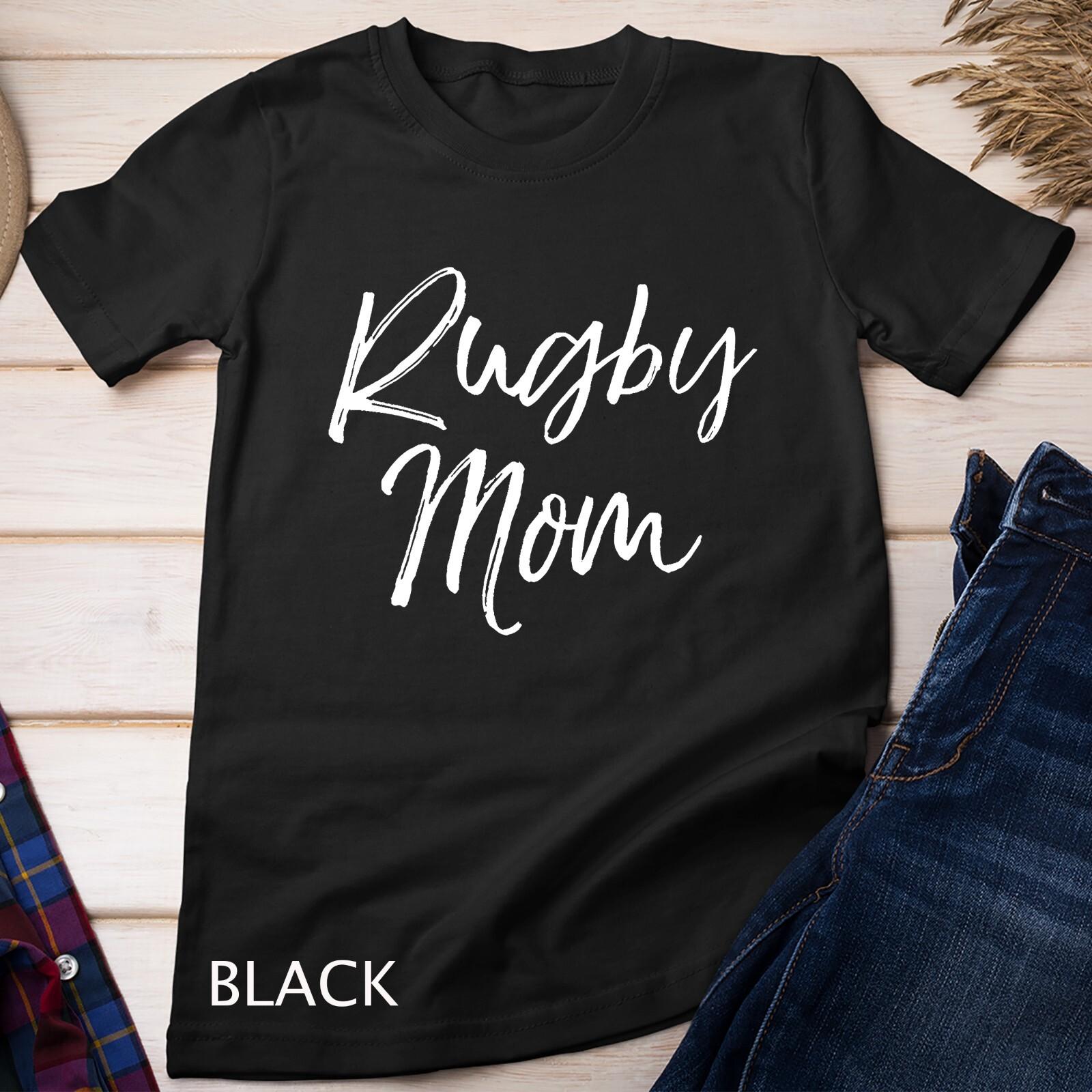 Cute Matching Rugby Gifts for Family Group Mother Rugby Mom Unisex T-Shirt Mens Womens Tees Top M