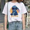 Funny Kawaii Shirt Disney Lilo Stitch Cartoon T Shirt Stitch Cute Manga T-shirt Y2k Graphic Tshirt Top Tee Clothes