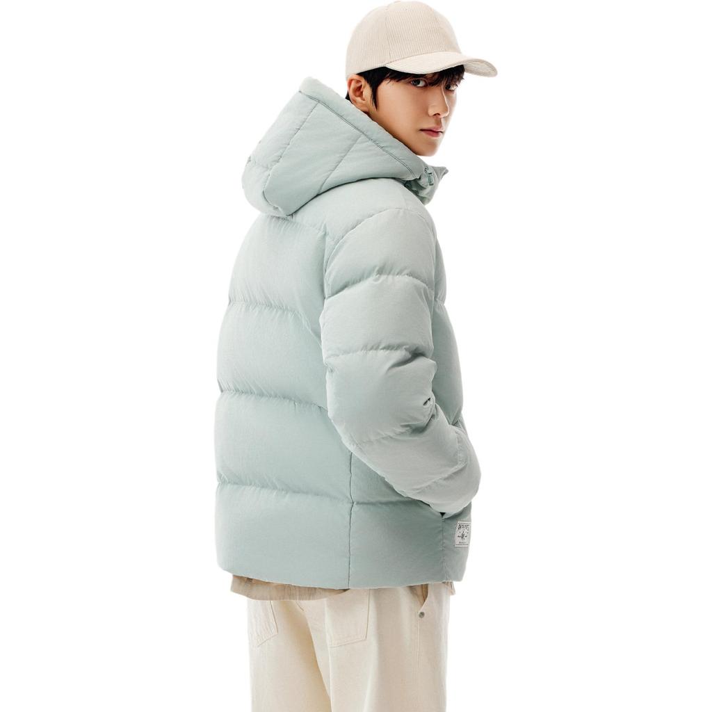 Anta Casual Series Simple Letter Hooded Loose Warm Versatile Down Jacket Men Outerwear 152618902-4