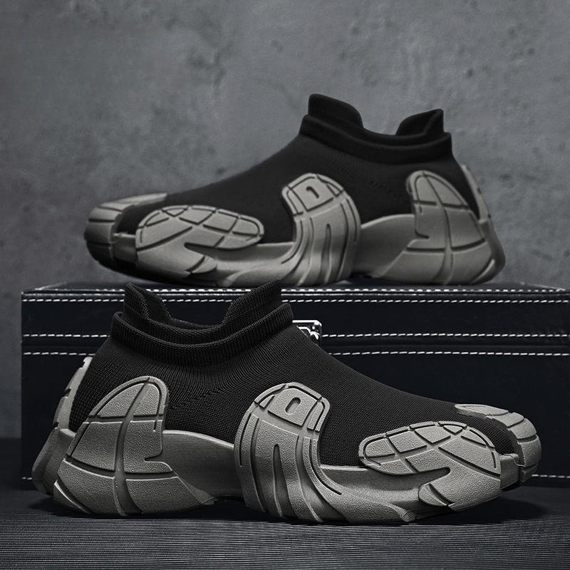 Dad Shoes Men's Spring Fly-woven Mesh Socks Mouth Running Shoes Lightweight Breathable Men's Shoes Comfortable