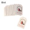 50PCS Christmas Labels Santa Claus Elk Gloves Tree Labels Xmas Decoration Hang Tags Christmas Gift Wrapping Supplies Kraft Tag