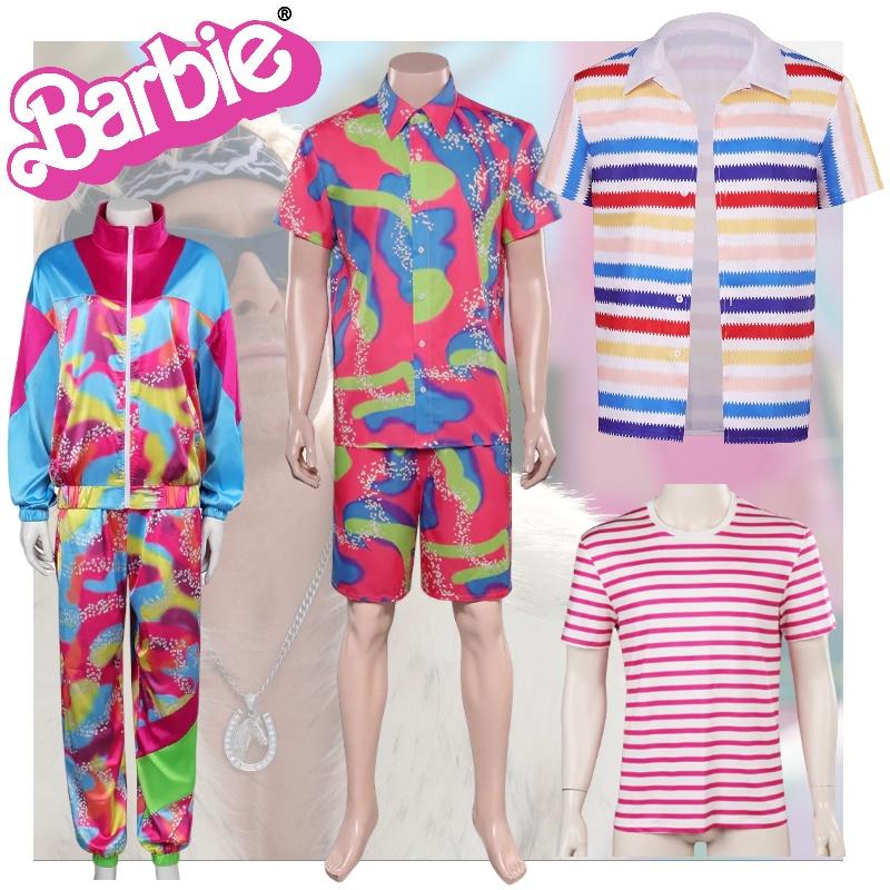 New Cross-border Movie Barbie Cos Costume For Barbie Ken Punk Style Jacket Moisture-wicking Fabric