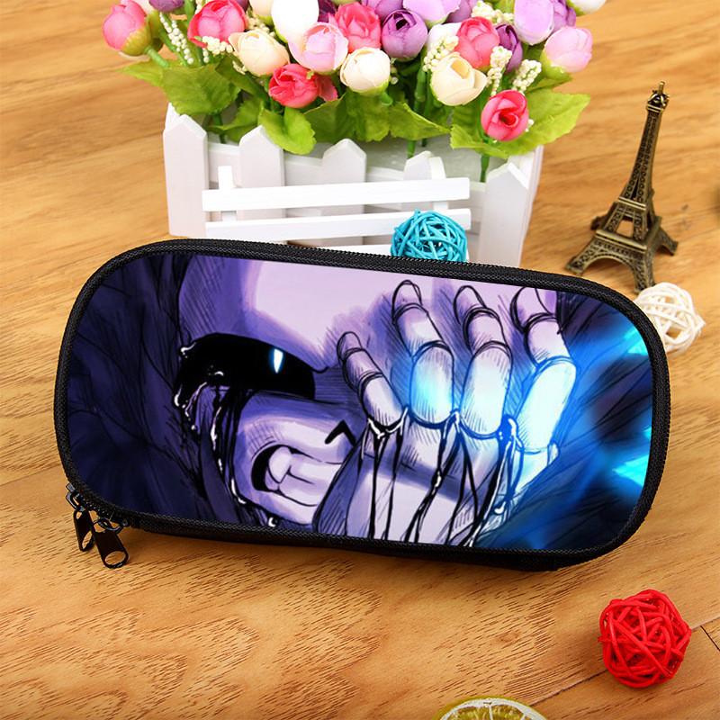 Undertale Pencil Case Large Capacity Nylon Organizer For Students And Artists