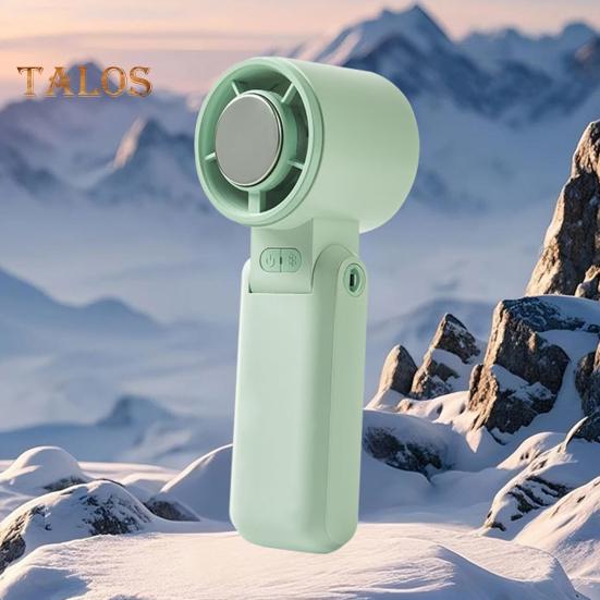 Ventilador Turbo Portátil de Mano Motor Sin Escobillas Alta Velocidad Fuerte Flujo de Aire Bajo Ruido Ventilador de Refrigeración Personal Recargable