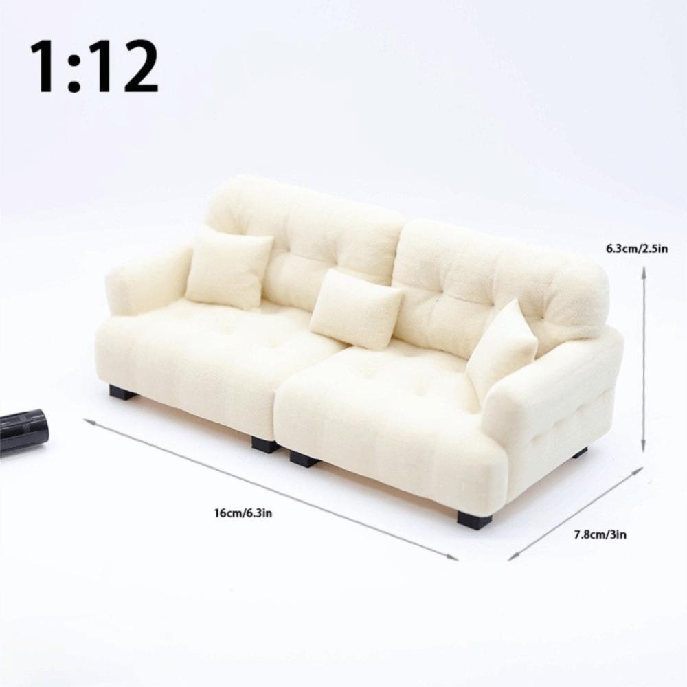 1:12 1:20 1:30 Living Room Furniture Simulation Mini Sofa  Doll House Accessories