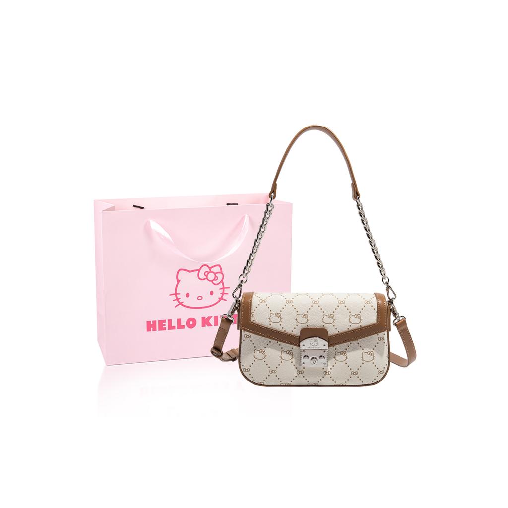 New Sanrio Hello Kitty PU Shoulder Bag Regular Women's Ecru/Khaki/Coffee SHHF41410