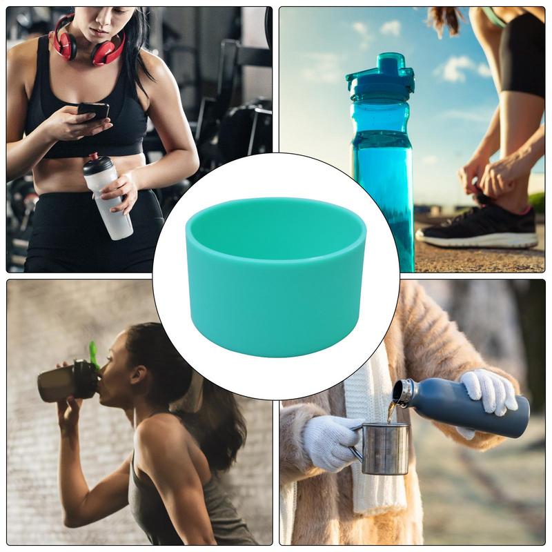 Water Bottle Silicone Boot Cover Silicone Water Bottle Boot Anti-Slip Bottom Cover Bottle Tumbler Boot Water Bottle Accessories