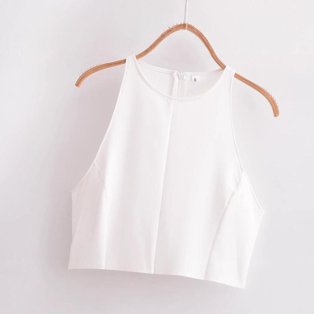 Spring 2025 Women's European & American Style Slim Halter Neck Swing Dress