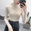Women's Slim Fit Solid Turtleneck Sweater - Versatile Fashion Knit Pullover for Autumn & Winter