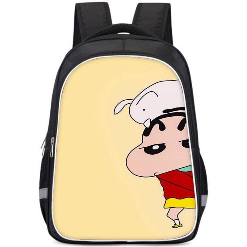 Spacious Crayon Shin-chan Oxford Cloth Backpack Lightweight School Bag For Kids