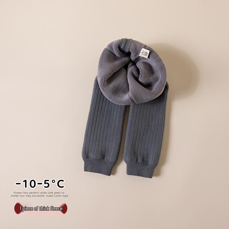 2025 Fleece-Lined Striped Leggings for Girls - Thick, Warm, and Stylish for Autumn & Winter