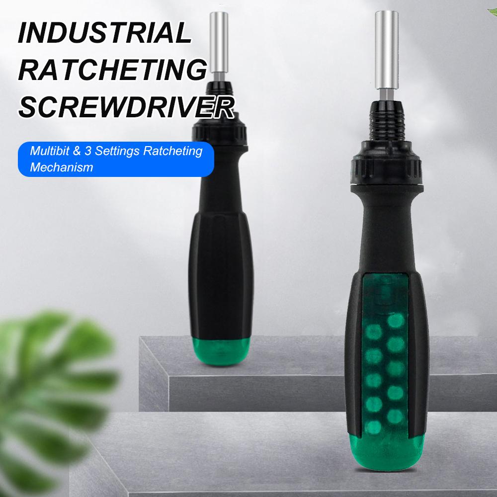 Ratchet Screwdriver, 10 in 1   Steel Screwdriver Set with 10 Different Sizes for Daily Use