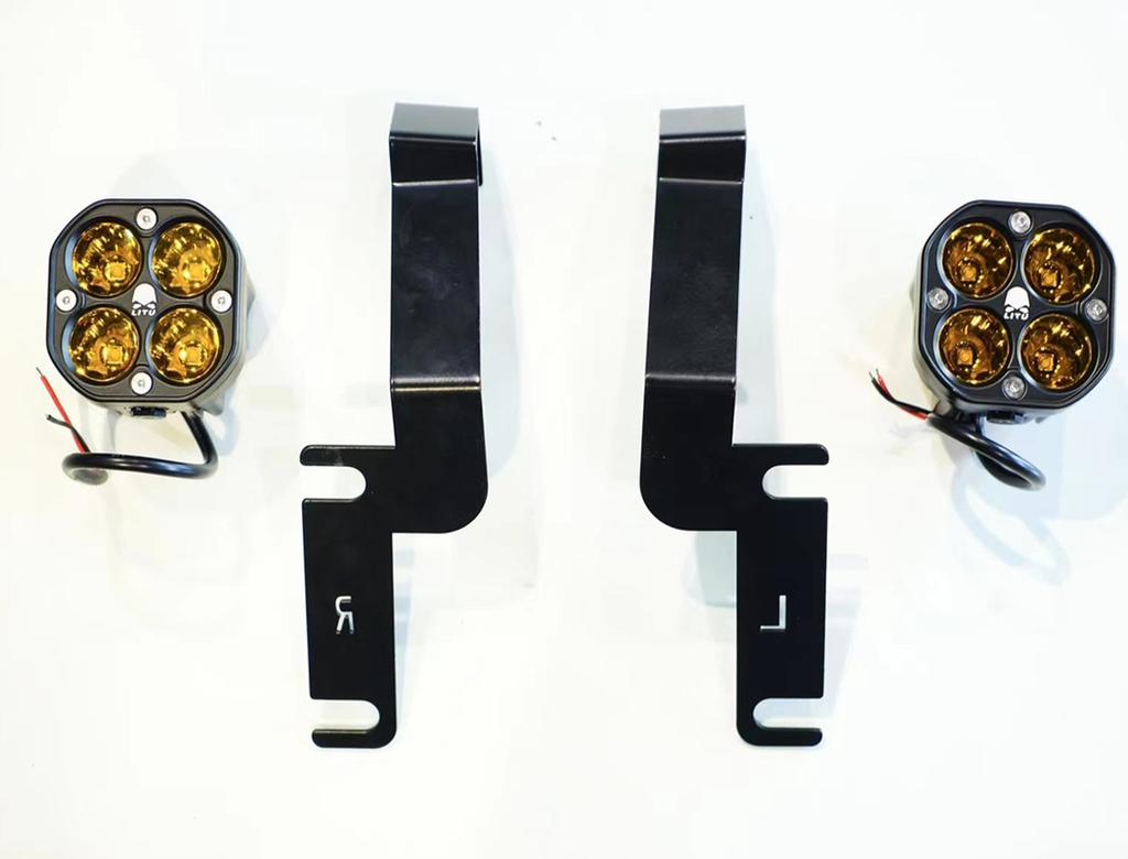 Base staffa faretto cofano, compatibile con Nissan Patrol 3.0 GR Y61 97-04 e Nissan Safari Y61.