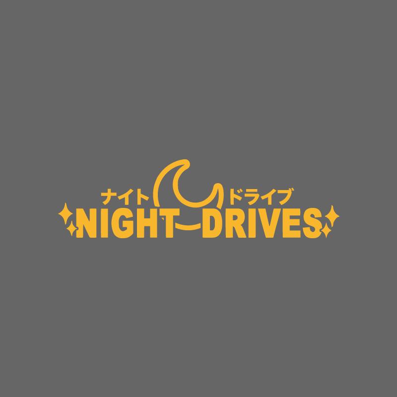 NIGHT DRIVES JDM windshield side window body modification personality pull flower waterproof car sticker motorcycle car sticker