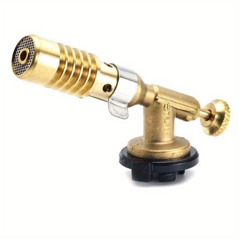 1pcs New Portable Gas Torch Flame Gun Blowtorch Copper Flame Butane Gas-Burner Lighter Heating Welding for Outdoor Camping BBQ Spray Gun