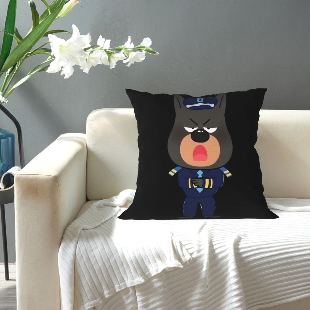 Sheriff Labrador Square Pillowcase Pillow Cover Cushion Zip Decorative Comfort Throw Pillow for Home Bedroom