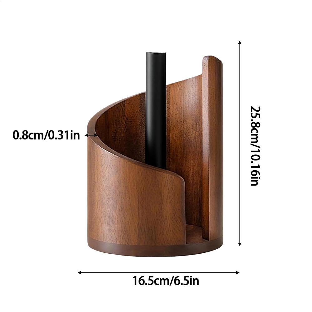 

Wood Paper Towel Holder Napkin Dispenser Bathroom Rack Paper Towel Holder for Kitchen Roll Organize for Bathroom Dining Table коричневый