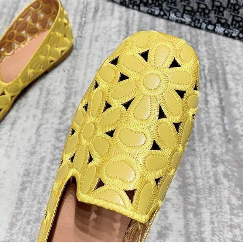 New Hollow Women's Casual Shoes Spring and Summer Single Shoes Soft Bottom Comfortable Breathable Sandal