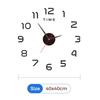 Stylish 3D DIY Wall Sticker Clock | Silent Acrylic Digital Clock No-Drill Easy Install Home Decoration for Bedroom & Hallway
