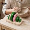 Pottery Class Practice Equipment Foot Ring Tools Set, 6 Sizes Clay Base Aligner Templates, Slab Forming Molds Shaping for Ceramic Mugs Bowls