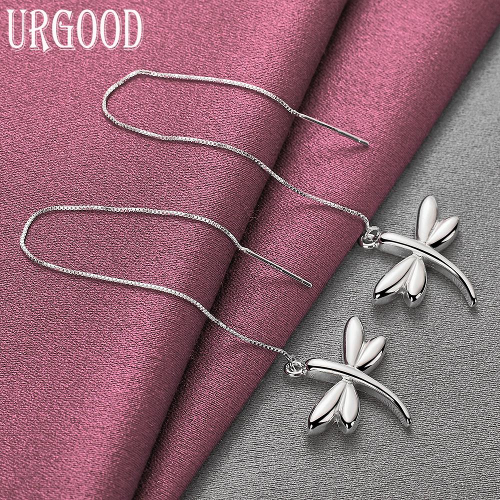 925 Sterling Silver Dragonfly Earrings Wedding Jewelry