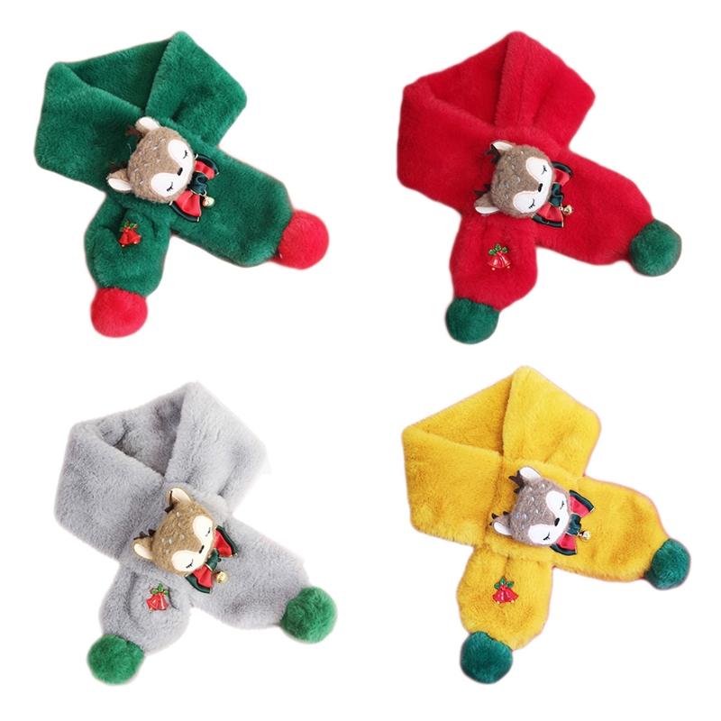 Thicken Faux Fur Plush Christmas ScarfCross Collar Scarf Wrap Winter Neck Warmers For Women Winter Warm Scarf