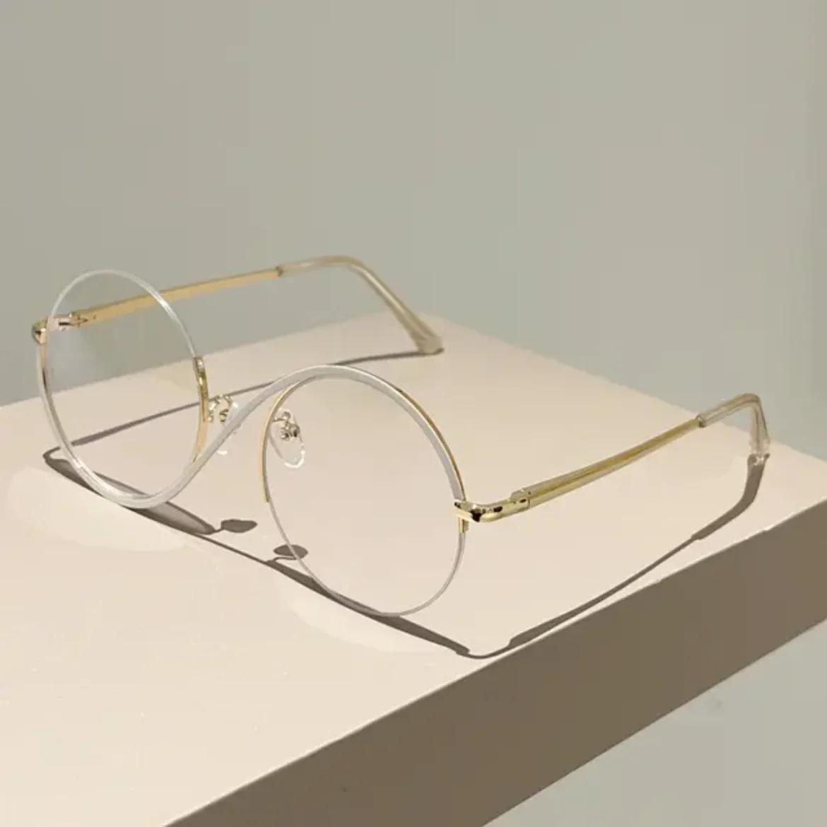 

Premium Sexy Lady Vintage Round Anti Blue Light Glasses ladies For Men Luxury Designer Myopia Prescription Optical Eyeglasses Frame