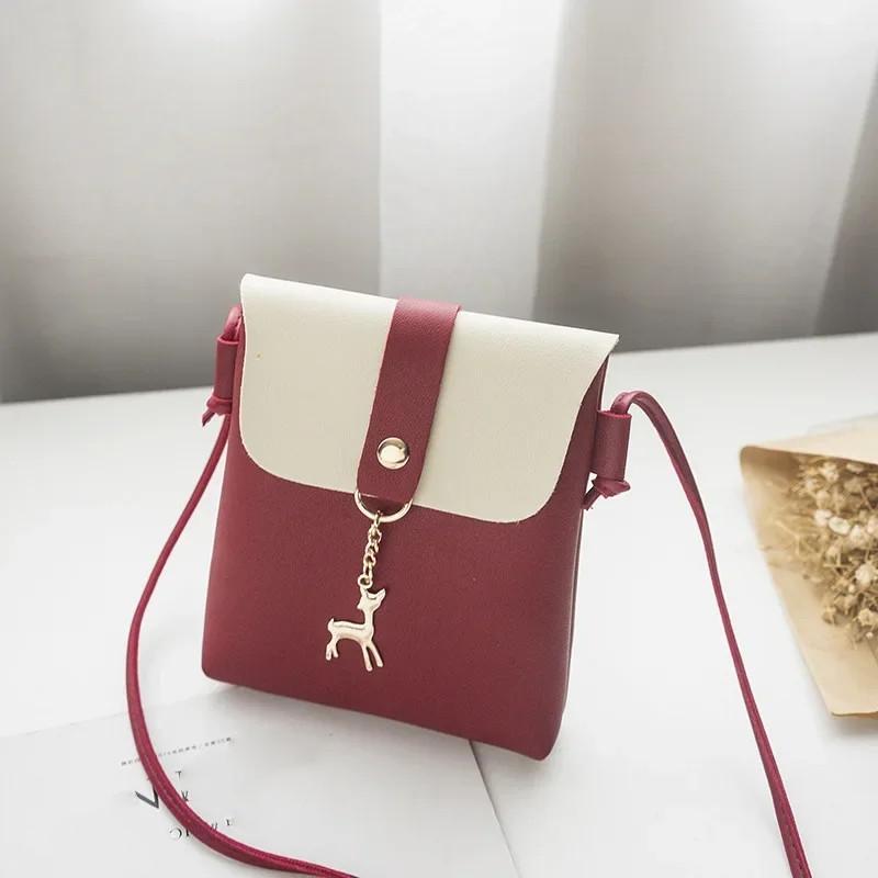 

Модные сумки, женские сумки, дизайнерские сумки, новинка 2023 года, повседневная сумка, сумка для мобильного телефона, индивидуальная сумка с подвеской в ​​виде оленя, диагональная сумка на одно плечо 18cm X 15cm X 3cm красный
