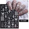 3D Floral Nail Art Stickers: Camellia & Tulip Embossed Adhesive Designs