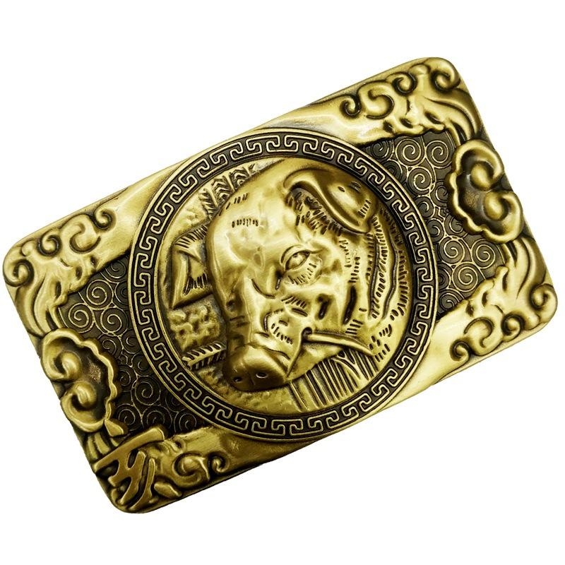 

Zodiac Pure Copper Belt, Button Head Men s 3.8 Belt, Head Brass Solid Full Brass Belt Head Clip