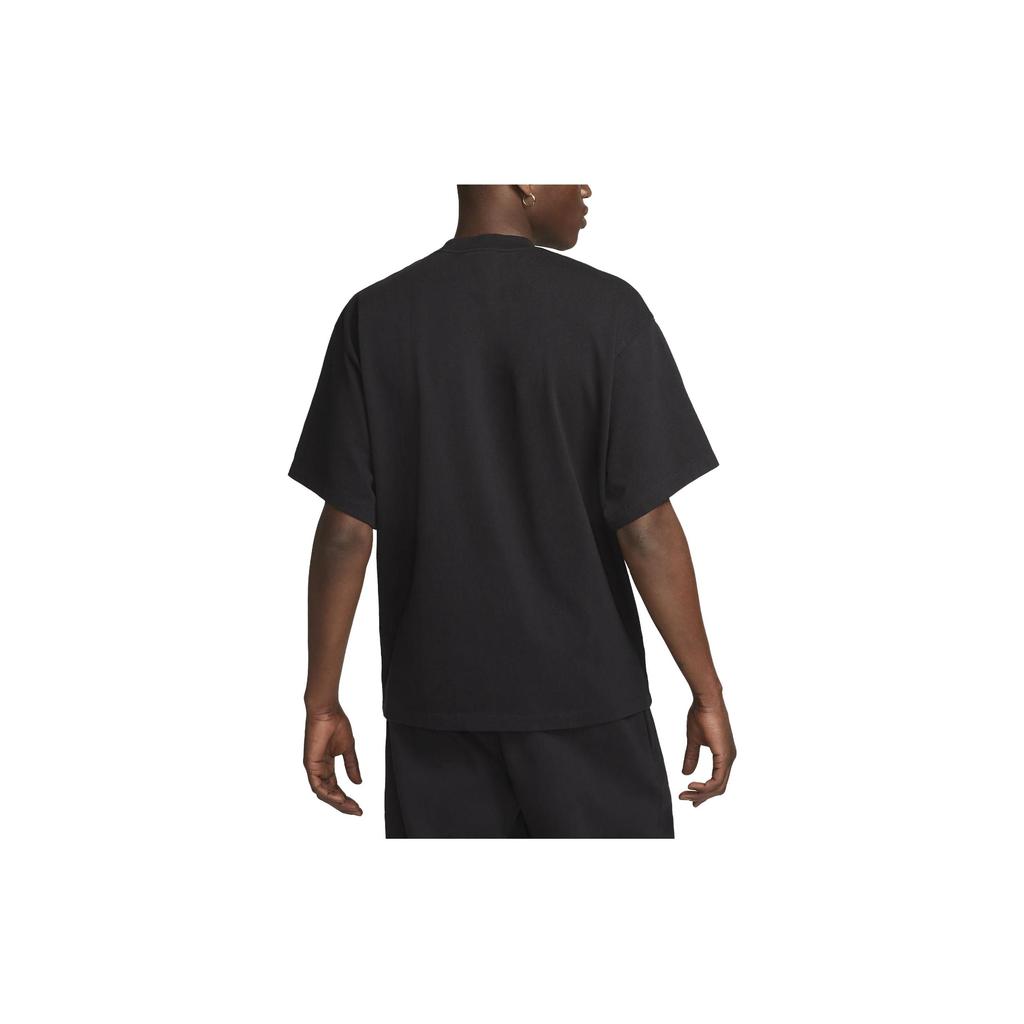 Nike Solo Swoosh Logo Embroidered Comfortable Crew Neck Short Sleeve T-Shirt Men Tops Black FB7865-010