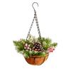 Stand Alone Christmas Basket Wreath Christmas Day Decorations Christmas Wreath Artificial Christmas Basket