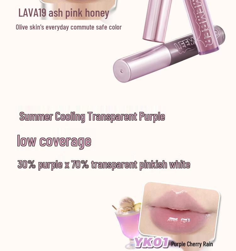 LEEMEMBER Water Essence Series: Lychee Melon Lip Gloss, Chocolate Matte Lipstick, Affordable Lip Glaze