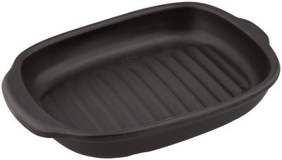 Ishigaki Sangyo Ishigaki Grillplatta Värmebeständig Keramik Bredd x Djup 17cm x Höjd 4cm Fiskgrill Mikrovågsugnsanvändbar Grill Master Plus Recept