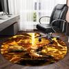 1pc Agatsuma Zenitsu  Carpet, Round Rug, Comfortable, Suitable for Entryways, Living Rooms, Office, And Bedrooms, Christmas Decoration