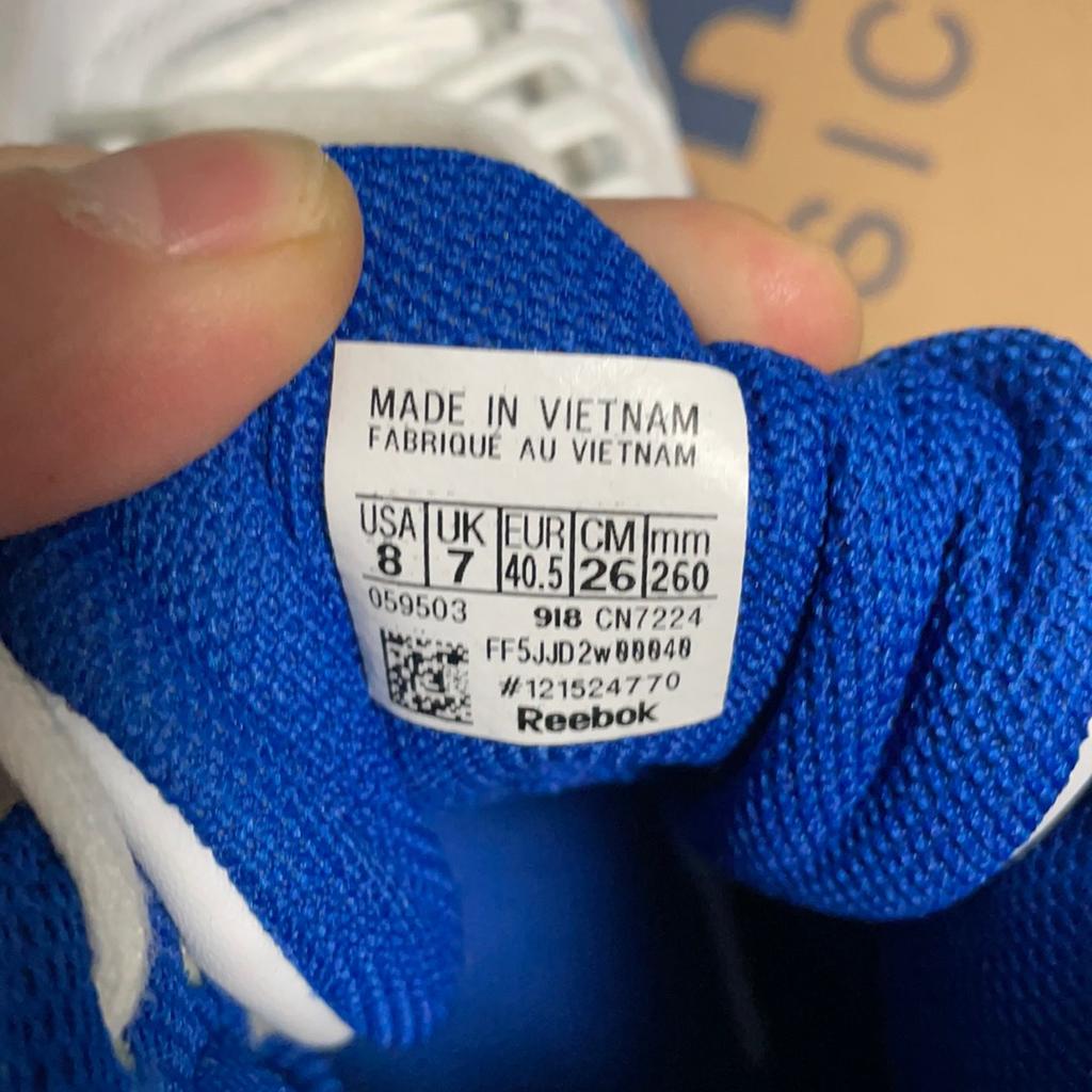 Reebok BB 5400 MU Rundzehen-Schnür-High-Top-Basketballschuhe Herren-Sneaker Weiß Blau CN7224