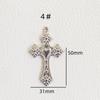 Retro European Style Stainless Steel Cross Pendant for DIY Jewelry Making