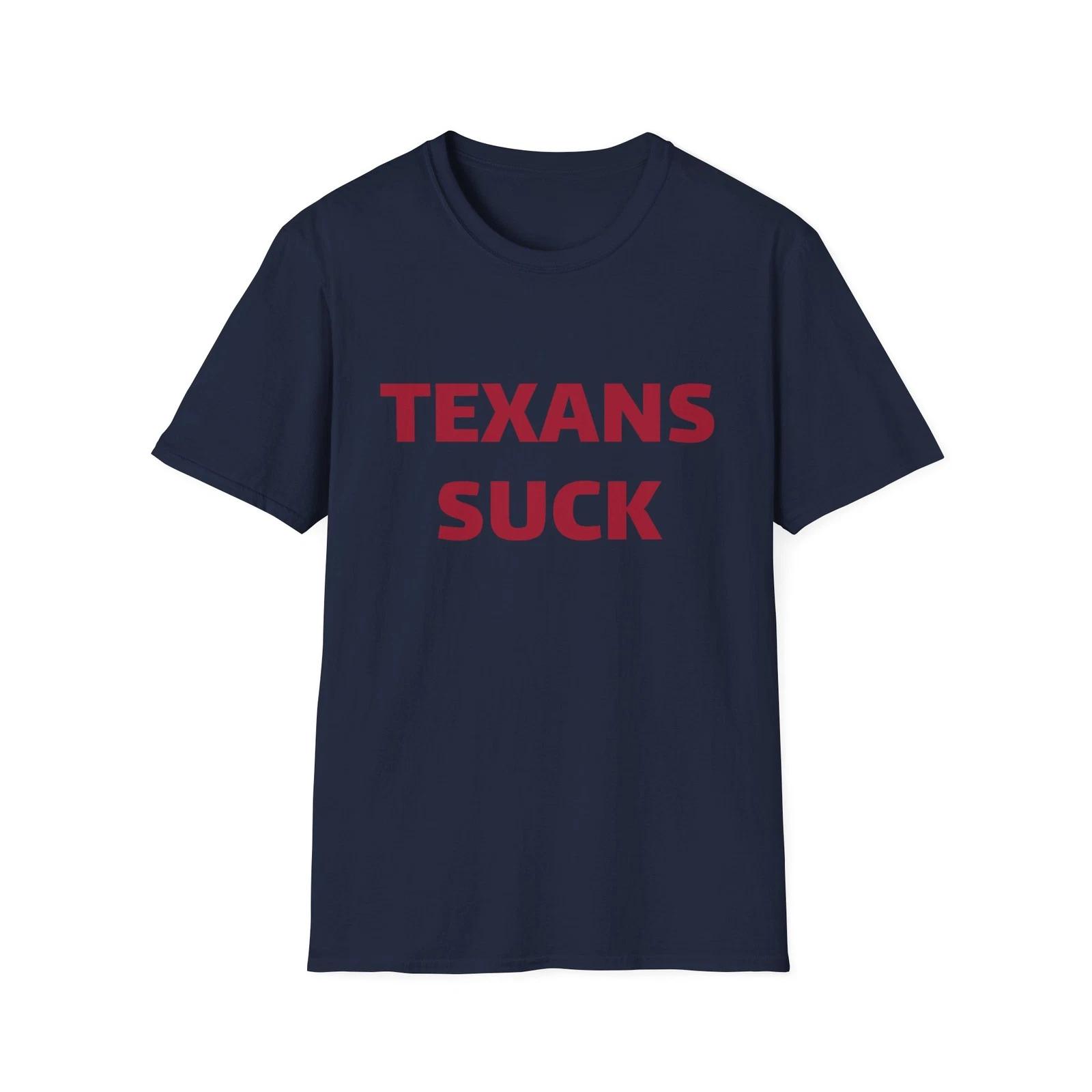 Texans Suck Football SoftStyle T-Shirt - Funny Tee, Gift for Sports Fans M