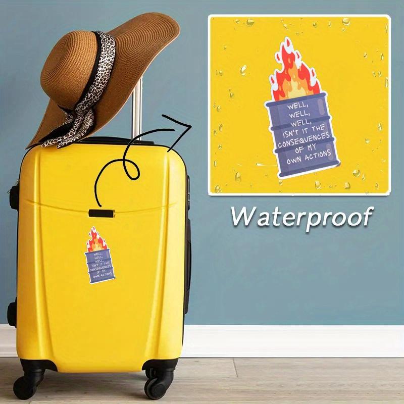 Well, Well, Well Isn’t It the Consequences of My Own Actions Dumpster Fire Waterproof Sticker | Anxiety Sticker | Laptop Sticker | Funny