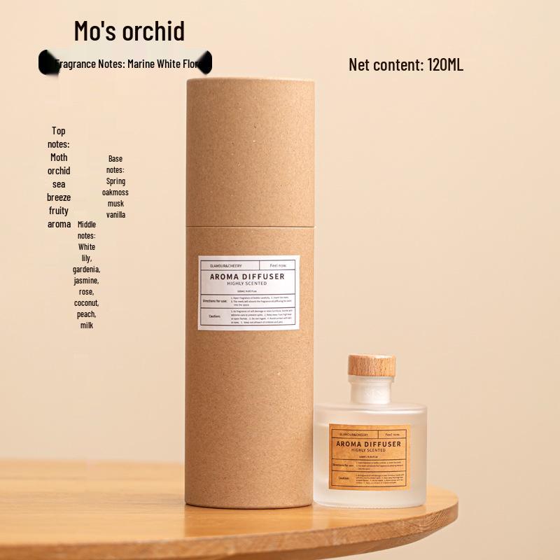 Безпламенный ротанговый диффузор для ароматерапии с эфирными маслами - Долговечный аромат и очистка воздуха для уютных спален 120ml