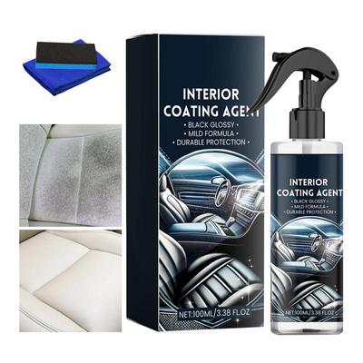 Limpiador Interior de Coche 100ml Limpiador Suave para Coche en Spray Suministros Multifuncionales para el Mantenimiento del Coche Spray Limpiador