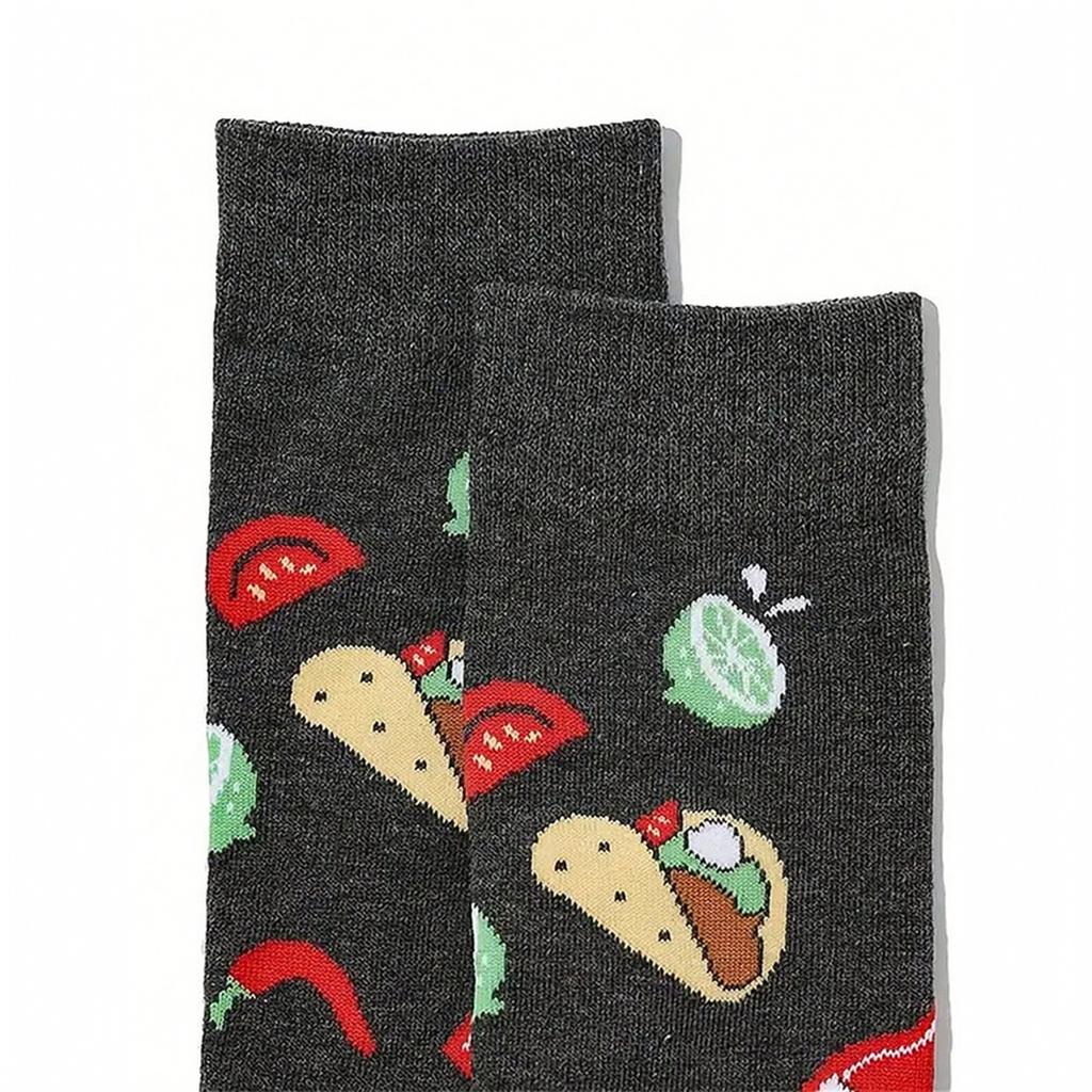Unisex Cotton Print Long Socks – Trendy Novelty Socks for Men and Women