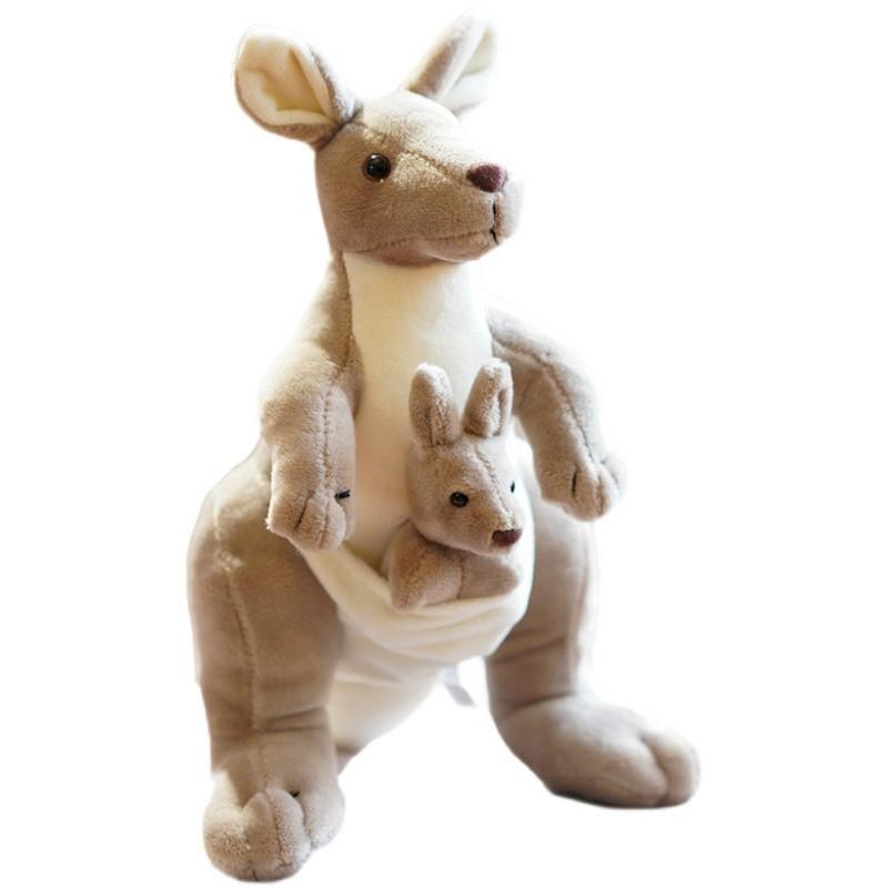 

Non-Toxic Mother And Child Kangaroo Plush Toy Set 28Cm Cute Children S Dolls Pillow Soft Rag Doll Birthday Gift For Kids