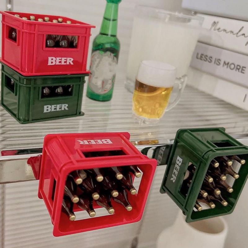 Mini Beer Drink Bottle Beer Box Drink Box Bar Kitchen Opener Fridge Magnet Creative Simulated Beer Case Magnetic Bottle Opener