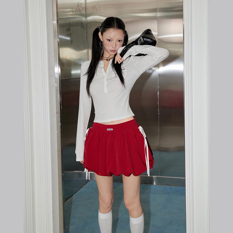 UNIFREE Ballet-Style High-Waist A-Line Mini Skirt